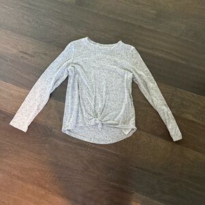 GAP Kids Gray Long Sleeve Kids Top. Girl size large 10. Twist Tie front